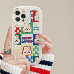 Rabbit & Bear Embroidery Case For IPhone