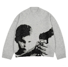 Pullover „Run She Got the Gun“