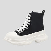 Zapatillas de lona gruesas para mujer