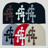 Cross Knitted Beanie Streetwear Wool Beanie