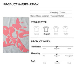 Camiseta unisex de algodón con letras y estrellas derretidas