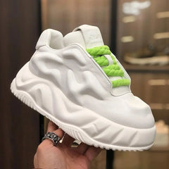 White Chunky Sneakers - Wear-Resistant Ultra-Light for Men