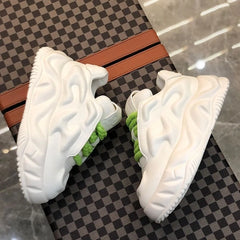 White Chunky Sneakers - Wear-Resistant Ultra-Light for Men