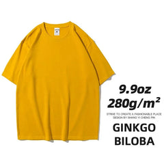 Camisetas unisex extragrandes de algodón sólido y pesado de 9.9 oz