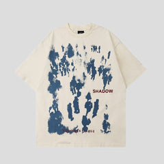 Kurzärmlige Unisex-T-Shirts mit Schatten-Print