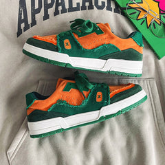 Grüne Sneakers Classic Low-Top Colorblock für Herren