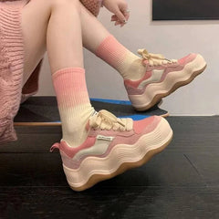 Platform Sneakers for Women - Wave Style
