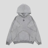 Solid High Street Patchwork Hoodie