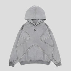 Solid High Street Patchwork Hoodie