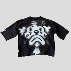 Camiseta con estampado gráfico de payaso llorando