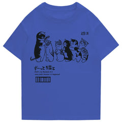 Cat Shower Print Unisex Cotton T-Shirt