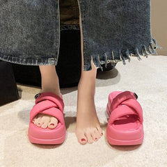 Plateau-Sandalen mit Keilabsatz für Damen