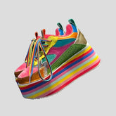 Colorful High Platform Sneakers for Women