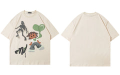 Camiseta gráfica extragrande - Corazón para hombre