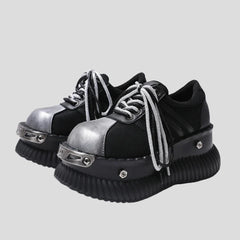Goth Plateau Sneakers Metal Rock Punk Style für Damen