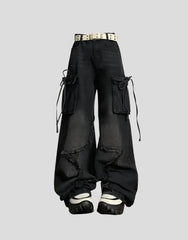 Baggy Pants – Gothic Damen Cargo Jeans