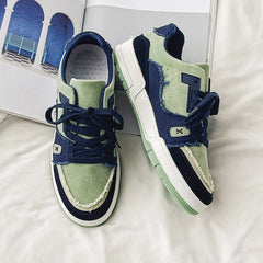 Grüne Sneakers Classic Low-Top Colorblock für Herren