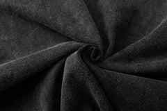 Camiseta negra lavada con estampado 3D extragrande para hombre