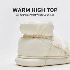 High Top Unisex Ankle Slippers - Warm Plush, Anti-slip