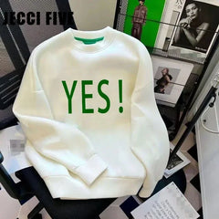 Pullover aus Baumwolle mit Buchstaben-Print für Damen