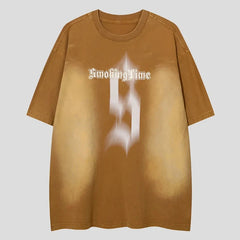 Camiseta extragrande desgastada para hombre "Smoking Time"