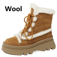 Botas de lana de invierno para mujer