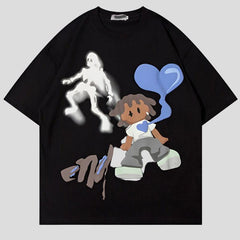 Camiseta gráfica extragrande - Corazón para hombre