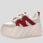 Mocasines con plataforma de 8 cm y cordones de moda para primavera/verano