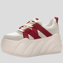 Mocasines con plataforma de 8 cm y cordones de moda para primavera/verano
