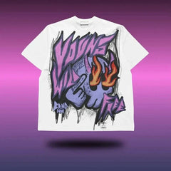 Oberteile mit Grafikdruck - Übergroße Unisex-Vintage-Kleidung