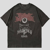 Enigmatic Gaze Übergroßes T-Shirt mit „Evil Eye“-Grafikdruck für Herren