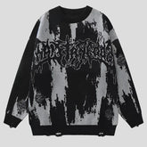 Ripped Sweater - Goth Knitted Unisex Pullover