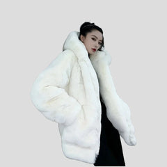 Women's Faux Fur Fluffy Hooded Winter Jacket