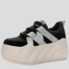 Mocasines con plataforma de 8 cm y cordones de moda para primavera/verano
