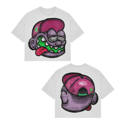 Camiseta con estampado de dibujos animados - Verano Y2K de gran tamaño