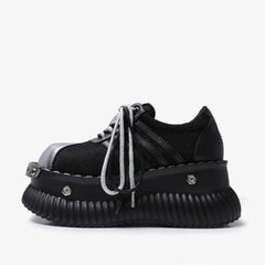 Goth Plateau Sneakers Metal Rock Punk Style für Damen