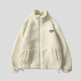 Winter Streetwear Men's Solid Lightweight Fleece Jacket