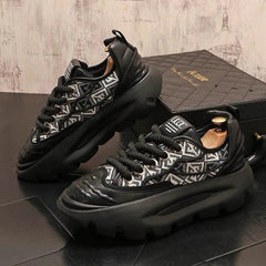 Künstlerisches Sneaker-Design Ledergewebe Height-Boost für Männer