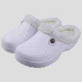 Indoor Fuzzy Fur Lined Clogs for Women