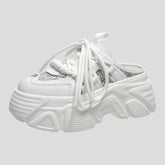 Wedged Sparkling Chunky Sneaker Sandals