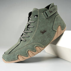 Leather Sneakers - High Top for Men