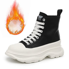Zapatillas de lona gruesas para mujer