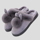 Flauschige Kaninchen-Plüsch-Hausschuhe für Damen