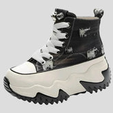 Zapatillas de plataforma de lona de 7 cm