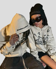 Broken Planet Hoodie - Unisex Übergroßes 3D für alle Jahreszeiten