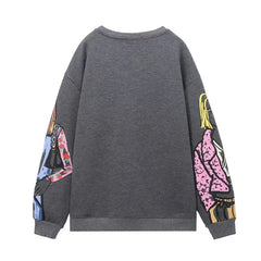 Pullover mit „Beauty Girls“-Print für Damen