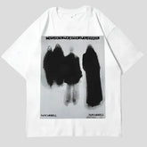 Men's Streetwear Dark Shadow Printed Short Sleeve Cotton T-Shirt