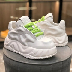 White Chunky Sneakers - Wear-Resistant Ultra-Light for Men