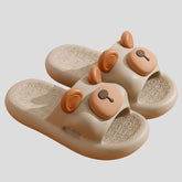 Pantuflas unisex de verano con diseño de perro, cerdo y vaca.