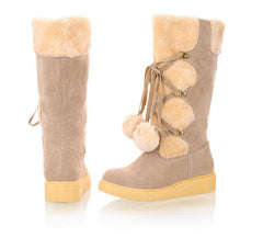 Botas de nieve con cordones de caña media